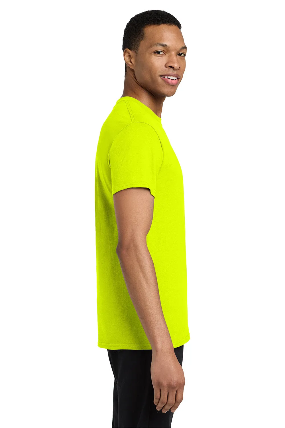 Gildan Mens Short Sleeve Crewneck T-Shirt w/ Pocket - Safety Green