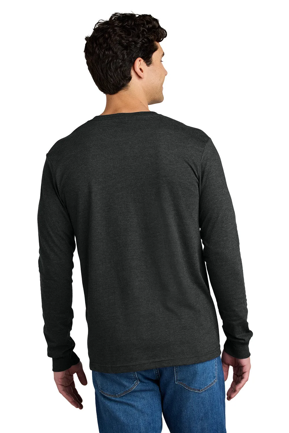 Gildan Mens Softstyle CVC Long Sleeve Crewneck T-Shirt - Pitch Black Mist