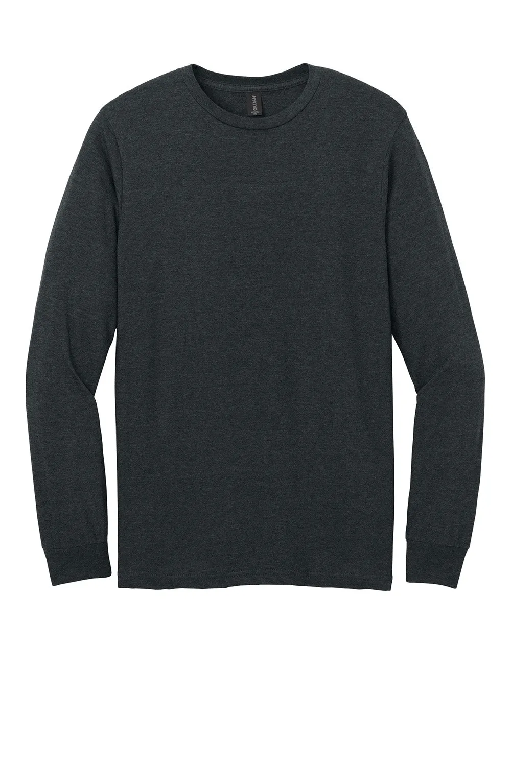 Gildan Mens Softstyle CVC Long Sleeve Crewneck T-Shirt - Pitch Black Mist