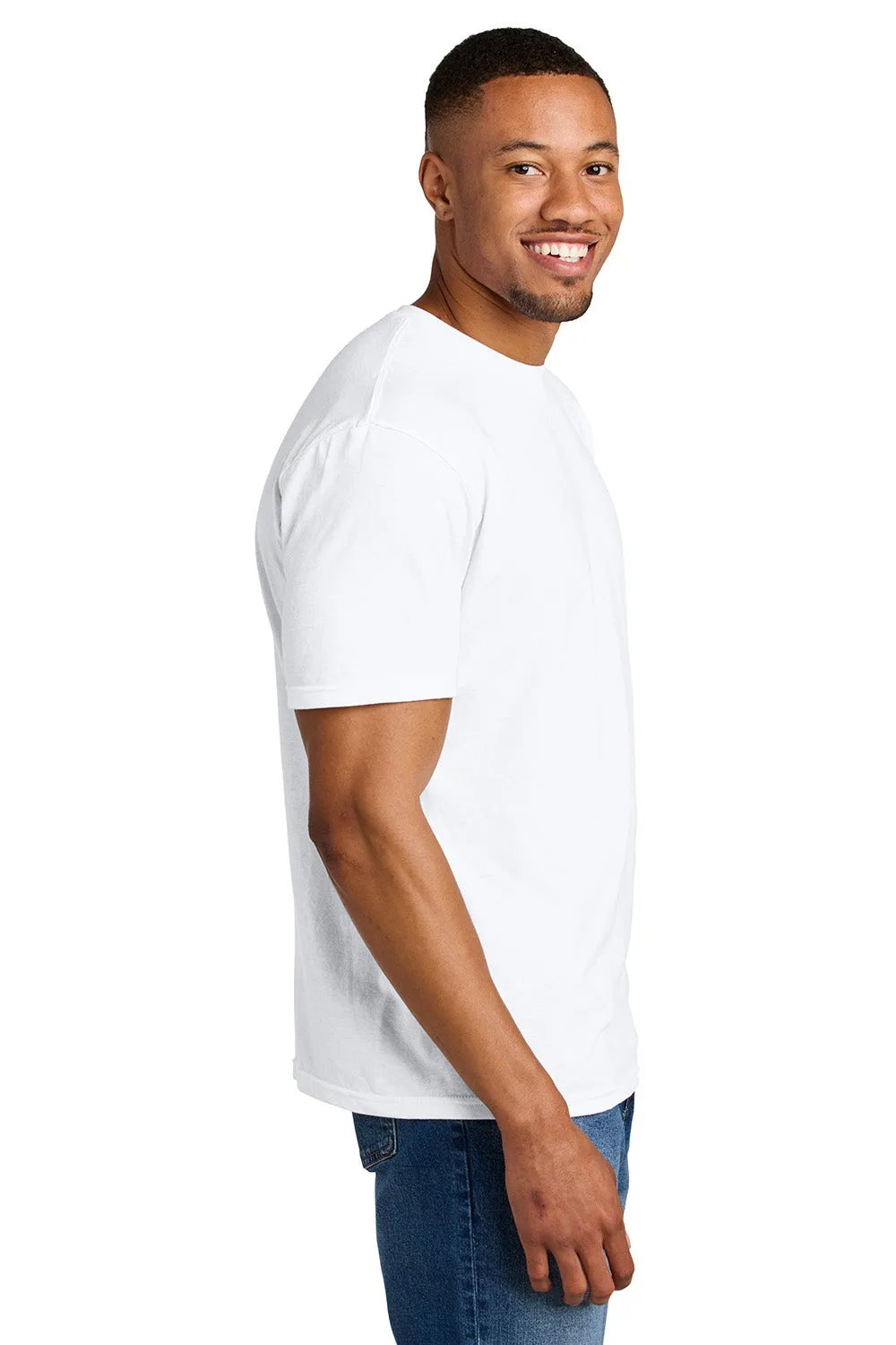 Gildan Mens Softstyle CVC Short Sleeve Crewneck T-Shirt - White