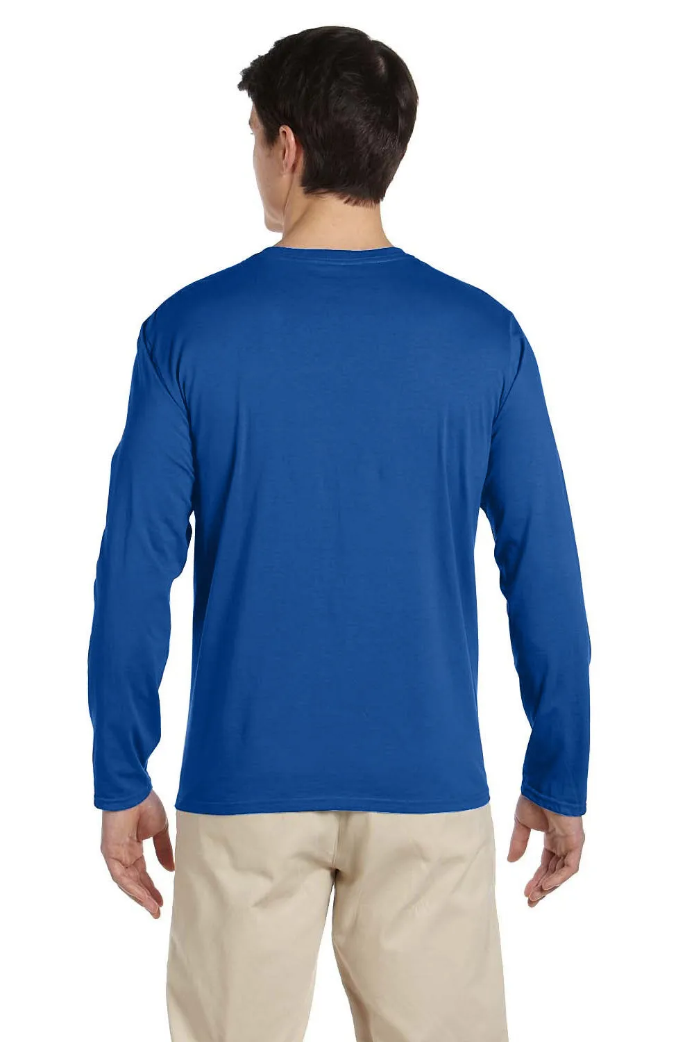 Gildan Mens Softstyle Long Sleeve Crewneck T-Shirt - Royal Blue