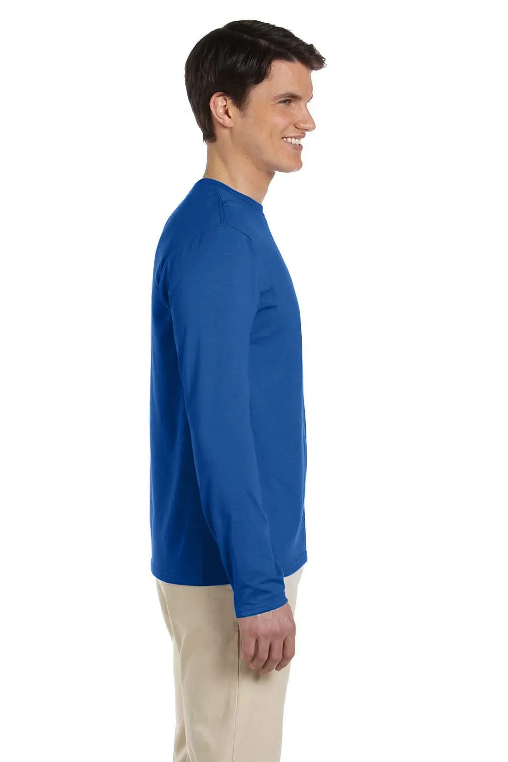 Gildan Mens Softstyle Long Sleeve Crewneck T-Shirt - Royal Blue