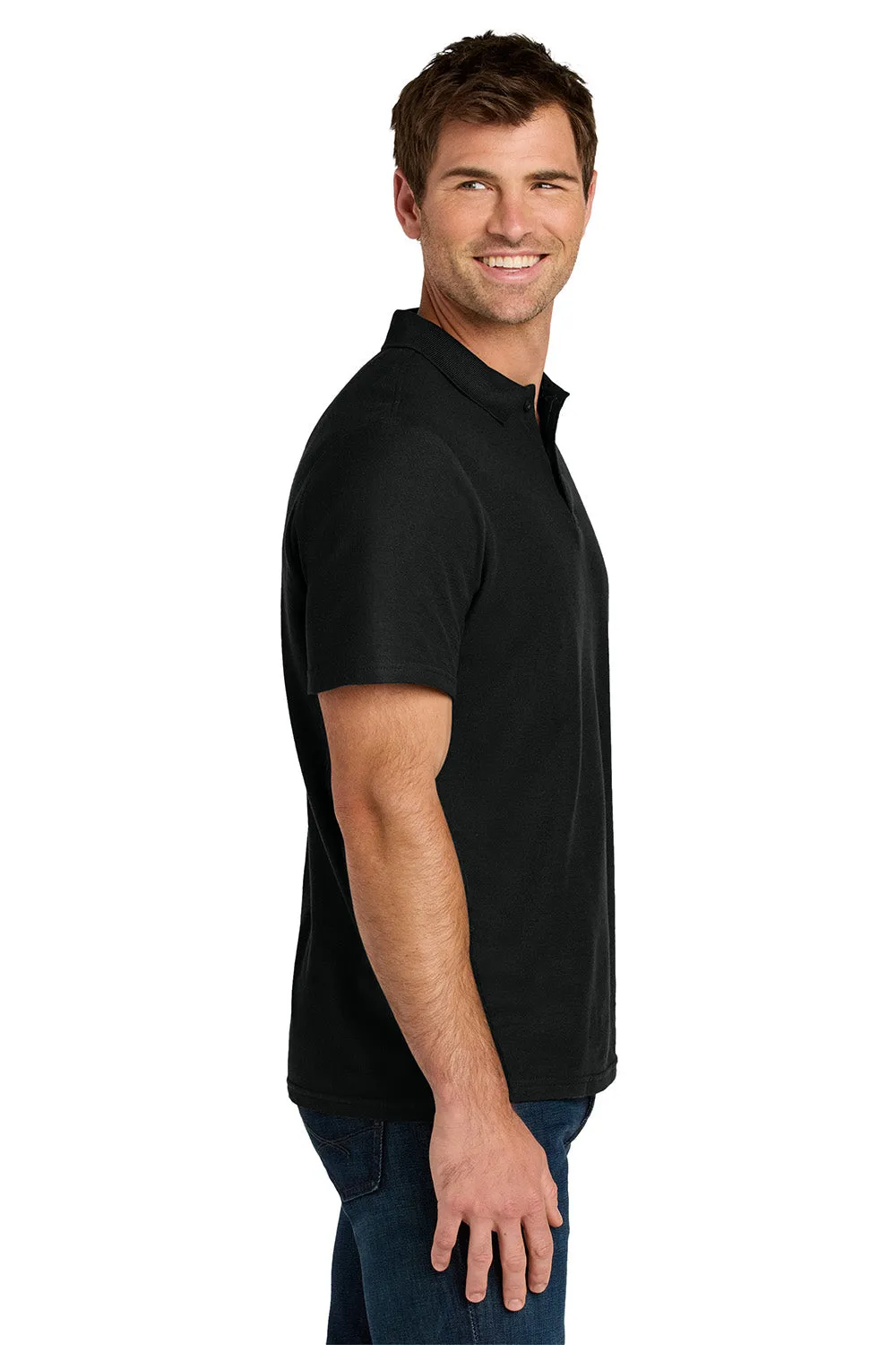 Gildan Mens Softstyle Pique Short Sleeve Polo Shirt - Black