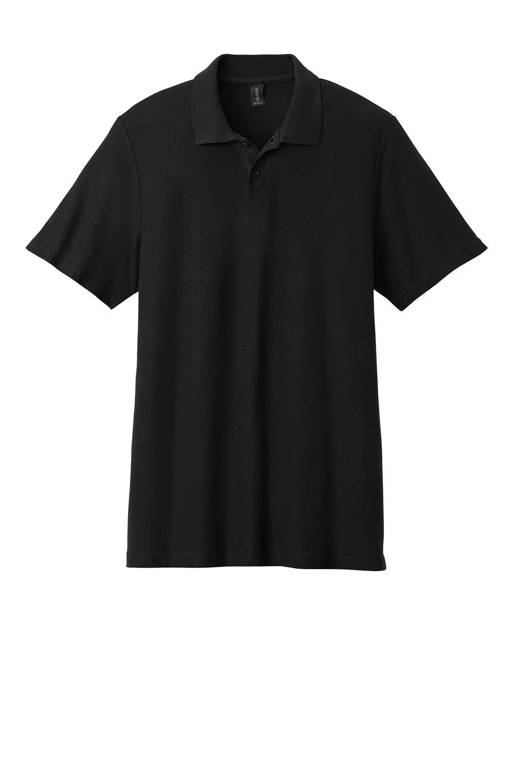 Gildan Mens Softstyle Pique Short Sleeve Polo Shirt - Black