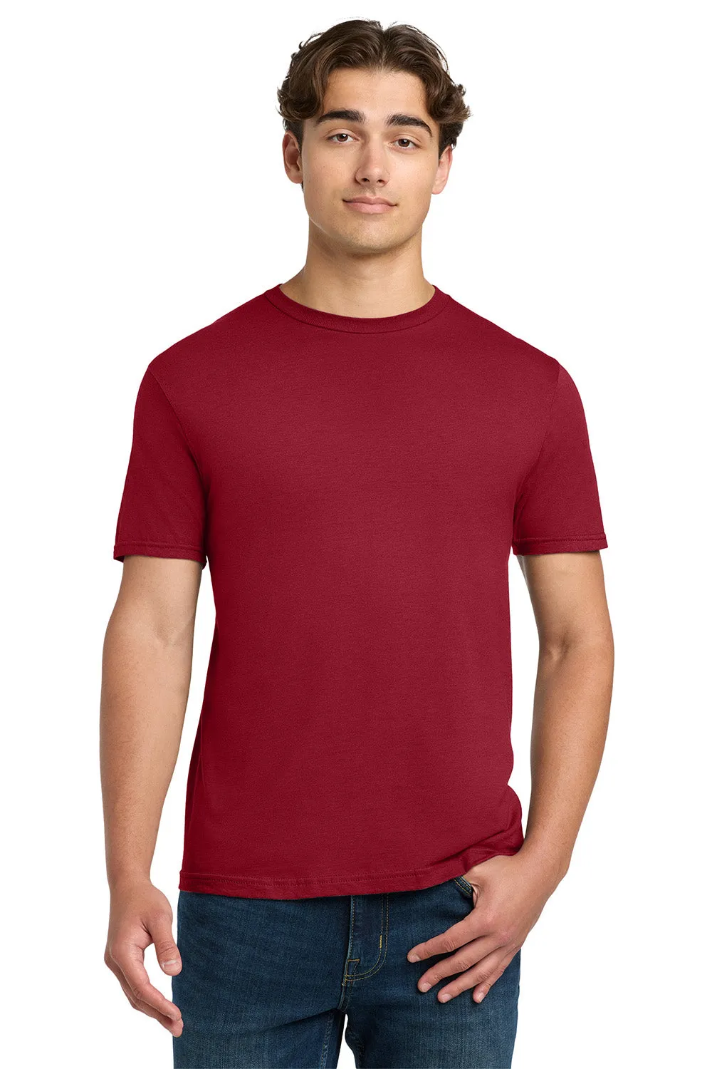 Gildan Mens Softstyle Short Sleeve Crewneck T-Shirt - Cherry Red