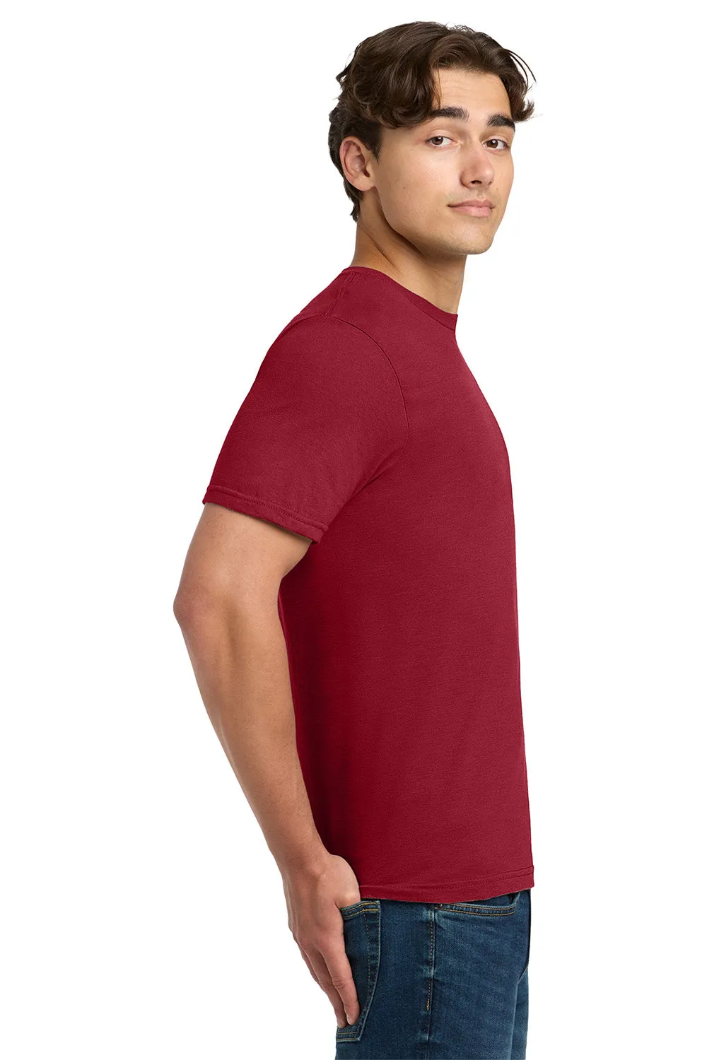 Gildan Mens Softstyle Short Sleeve Crewneck T-Shirt - Cherry Red