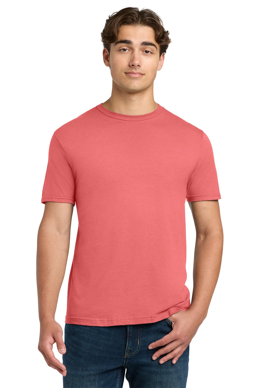 Gildan Mens Softstyle Short Sleeve Crewneck T-Shirt - Coral Silk