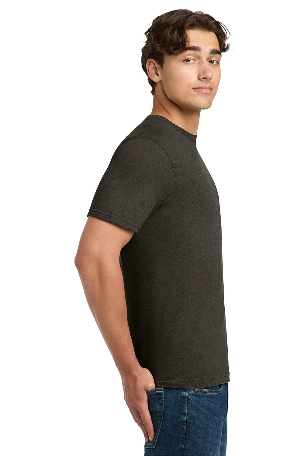 Gildan Mens Softstyle Short Sleeve Crewneck T-Shirt - Dark Chocolate Brown