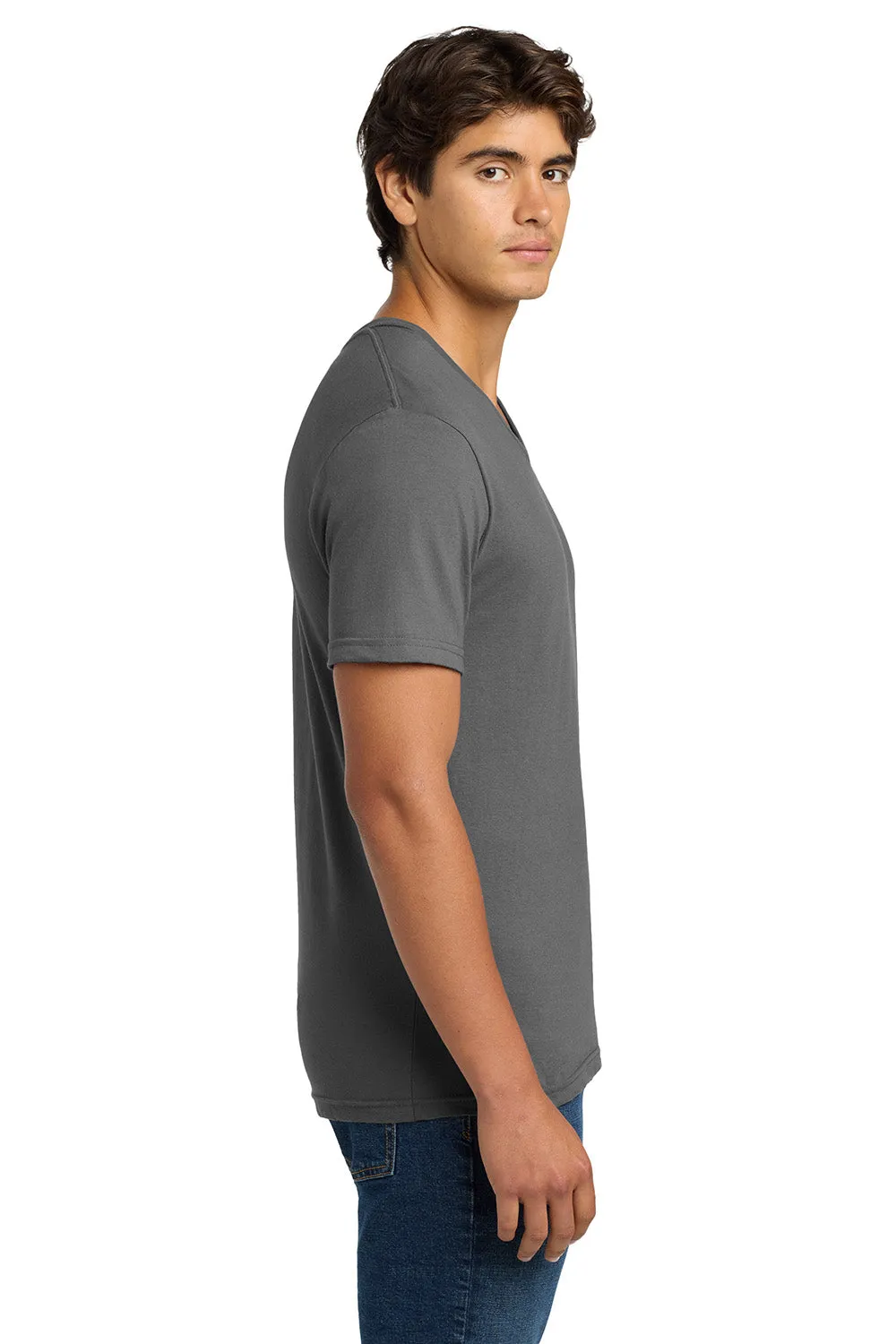Gildan Mens Softstyle Short Sleeve V-Neck T-Shirt - Charcoal Grey