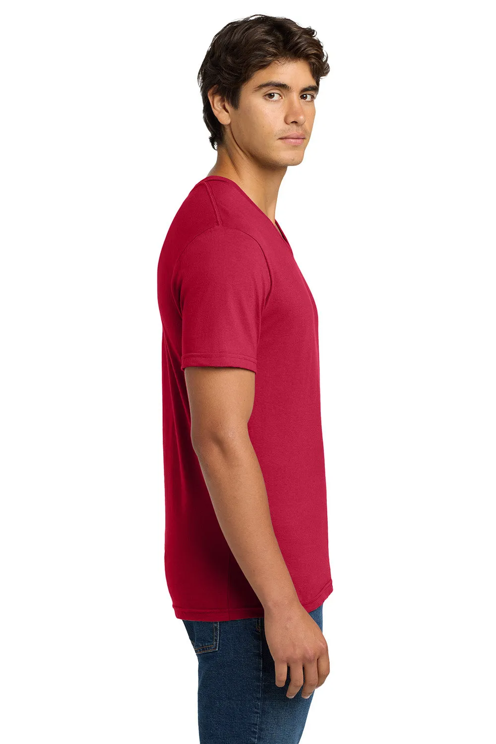 Gildan Mens Softstyle Short Sleeve V-Neck T-Shirt - Cherry Red