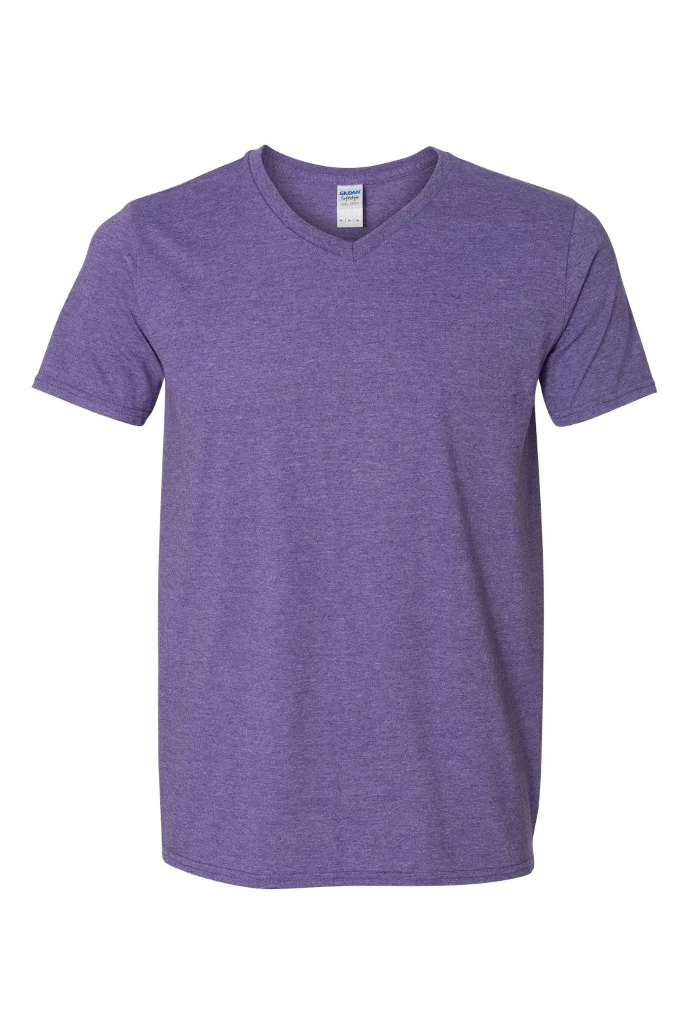 Gildan Mens Softstyle Short Sleeve V-Neck T-Shirt - Heather Purple