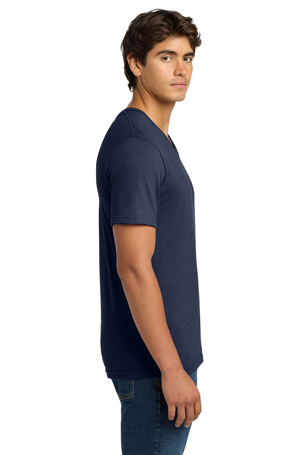 Gildan Mens Softstyle Short Sleeve V-Neck T-Shirt - Navy Blue