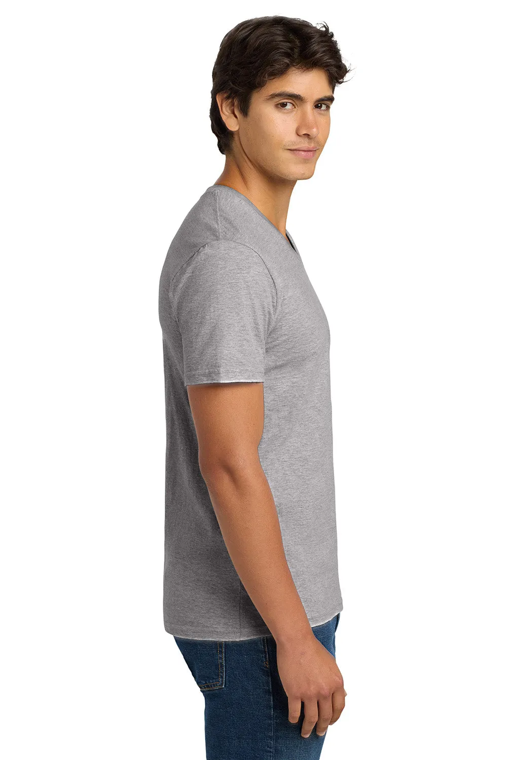 Gildan Mens Softstyle Short Sleeve V-Neck T-Shirt - Sport Grey