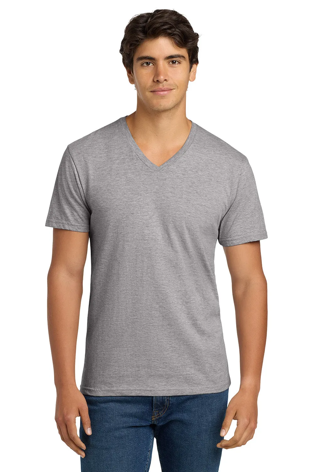 Gildan Mens Softstyle Short Sleeve V-Neck T-Shirt - Sport Grey