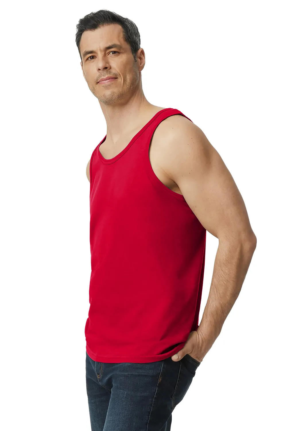 Gildan Mens Softstyle Tank Top - Red