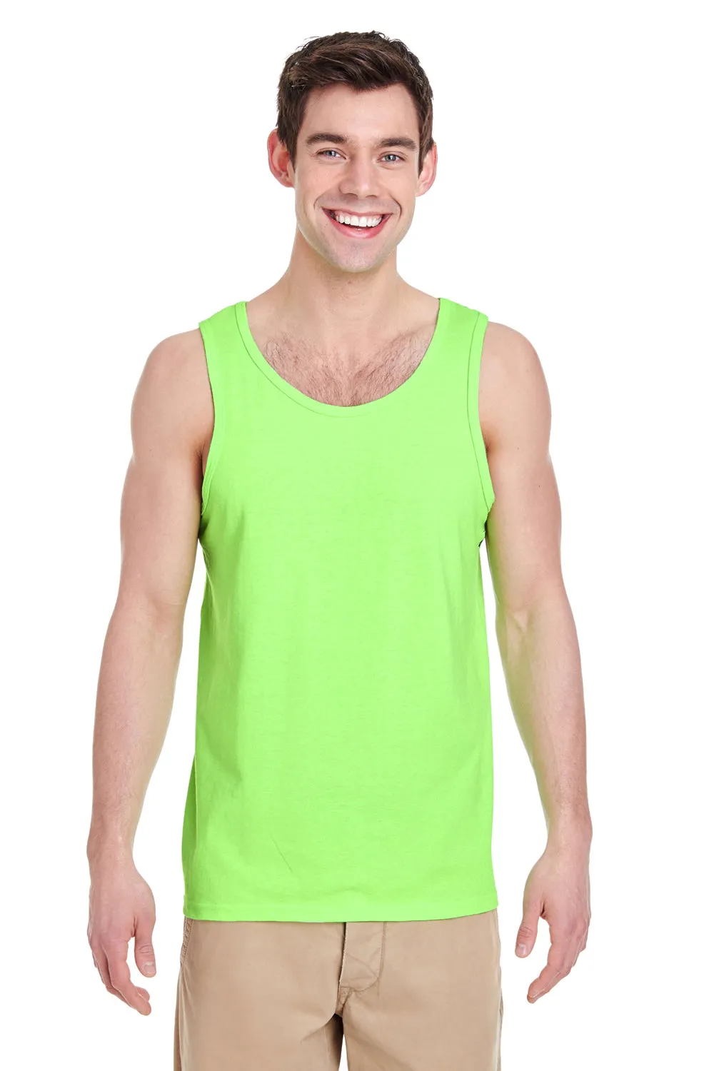 Gildan Mens Tank Top - Neon Green