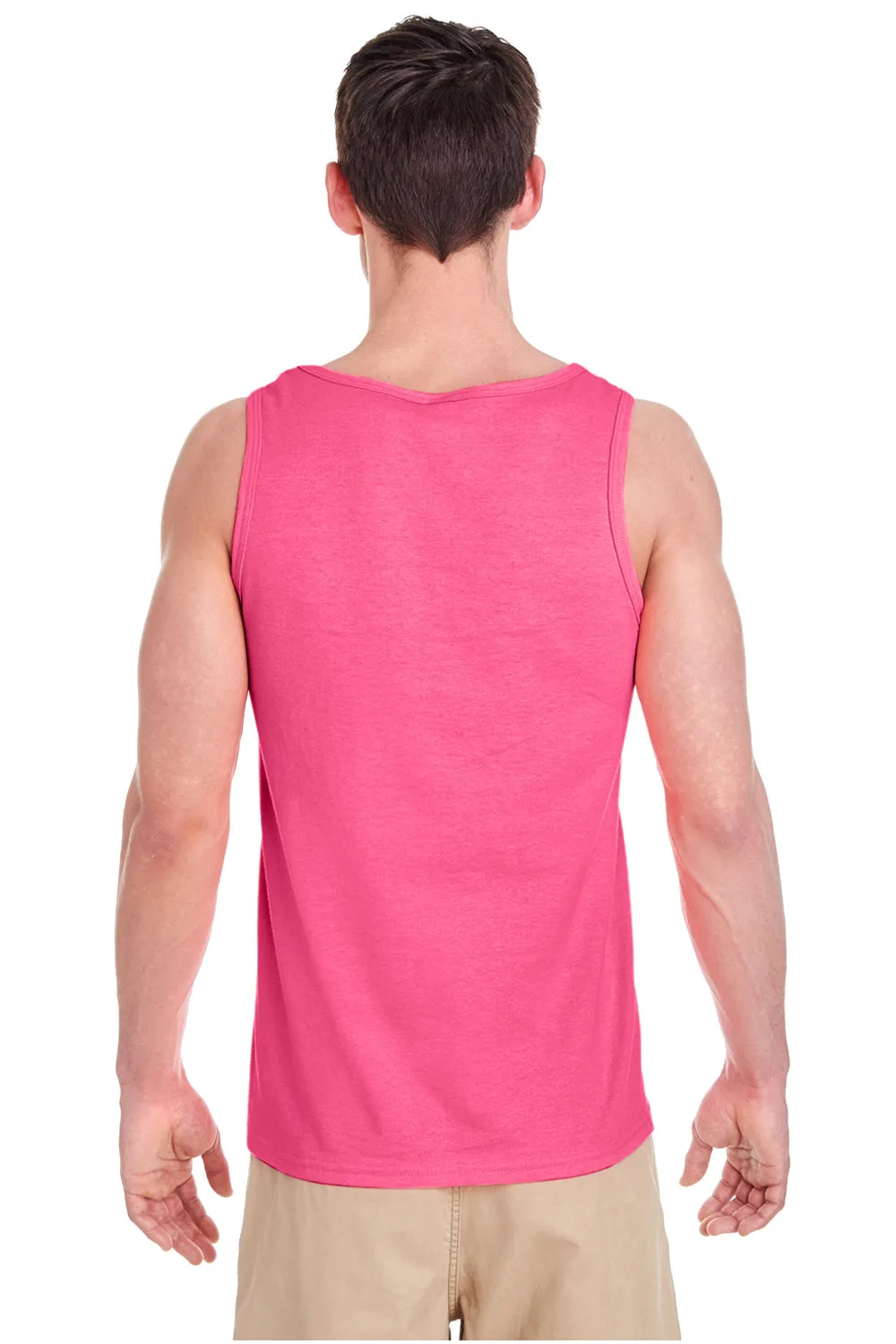 Gildan Mens Tank Top - Safety Pink