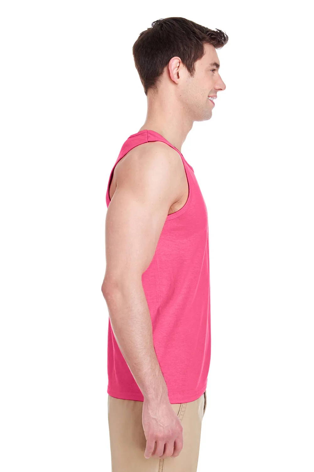 Gildan Mens Tank Top - Safety Pink