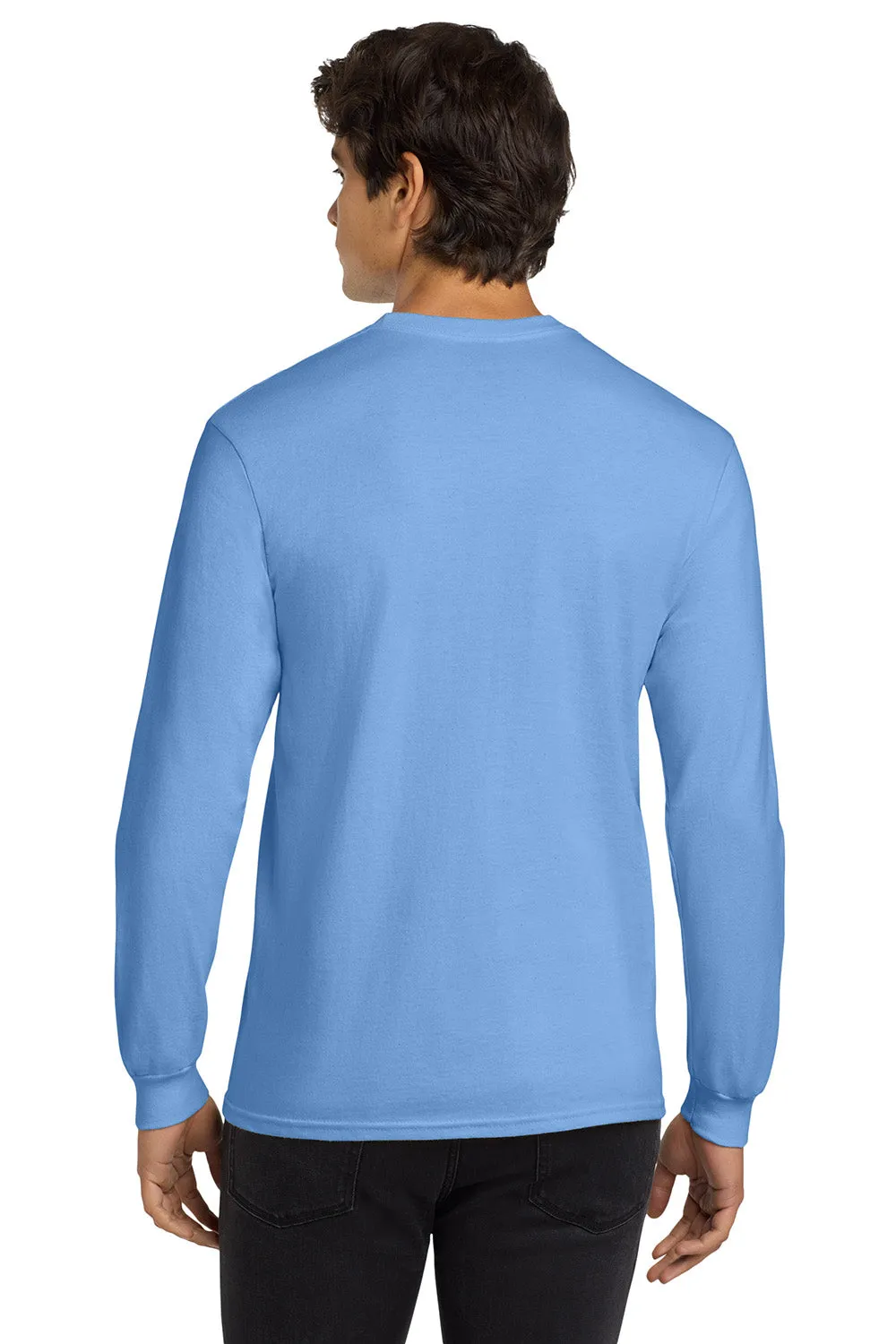 Gildan Mens Ultra Long Sleeve Crewneck T-Shirt - Carolina Blue