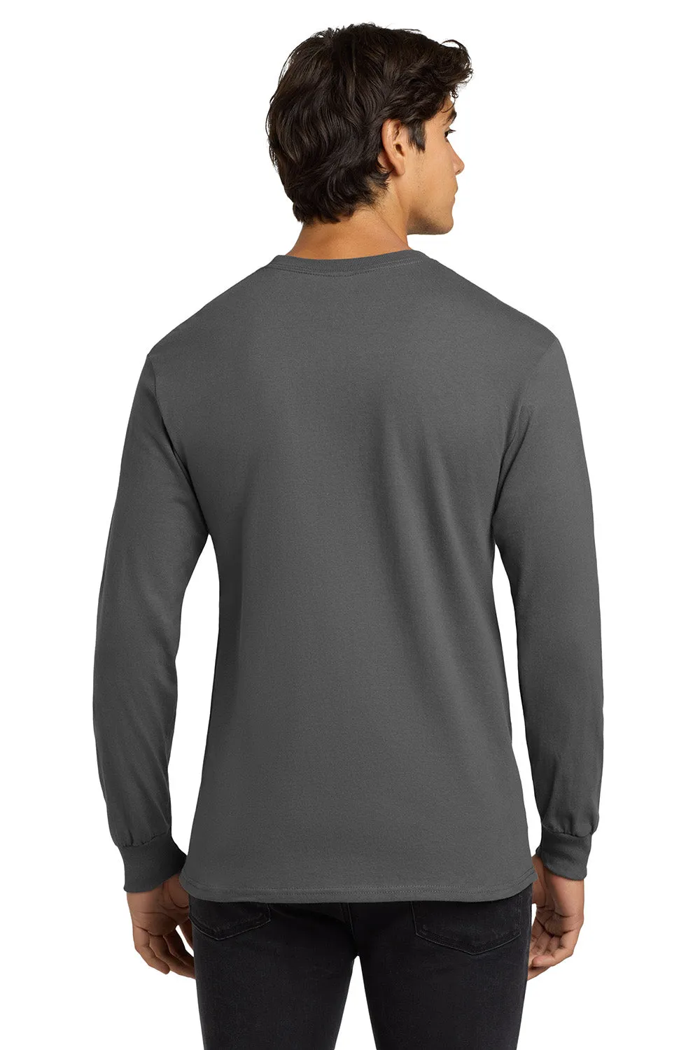 Gildan Mens Ultra Long Sleeve Crewneck T-Shirt - Charcoal Grey