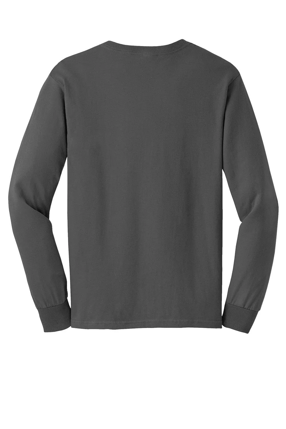 Gildan Mens Ultra Long Sleeve Crewneck T-Shirt - Charcoal Grey