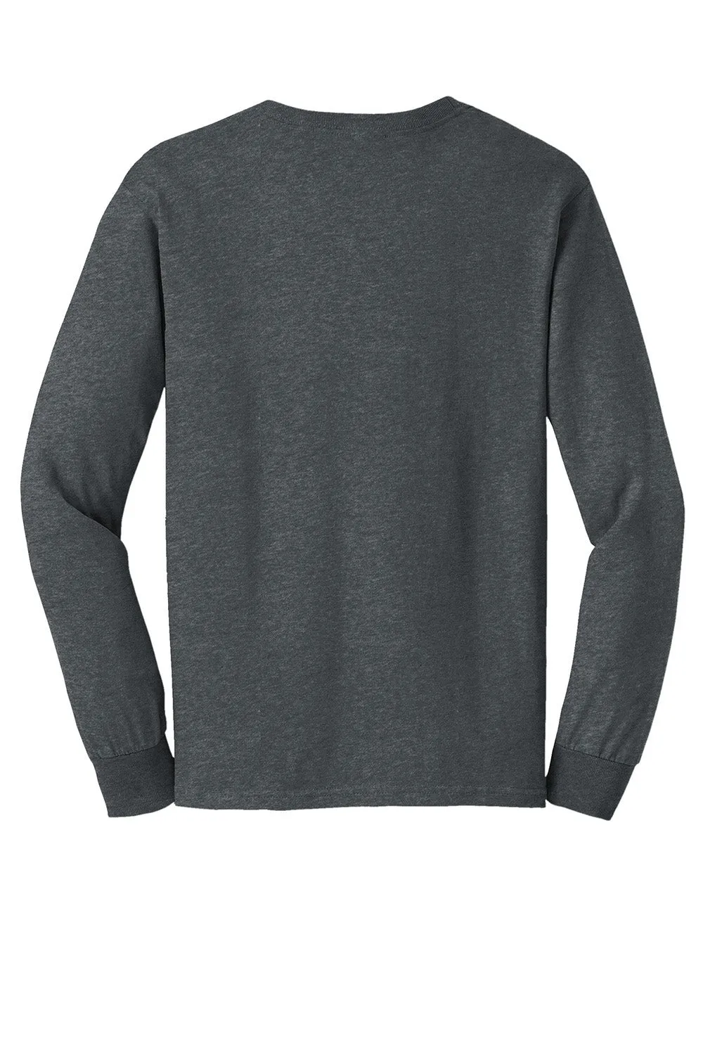 Gildan Mens Ultra Long Sleeve Crewneck T-Shirt - Heather Dark Grey