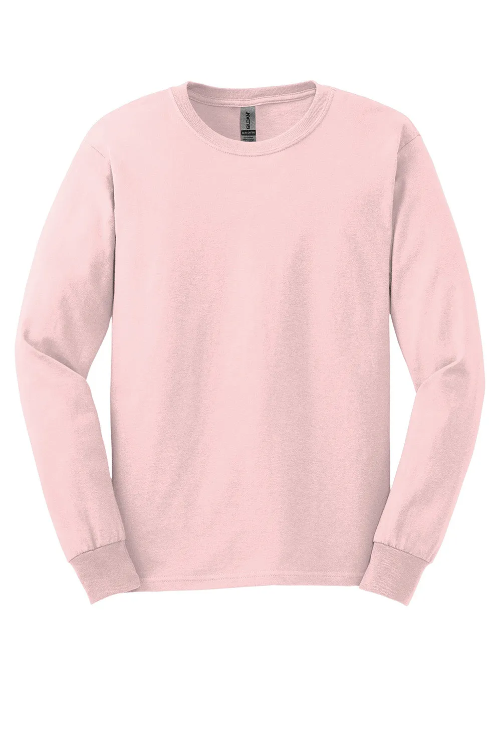 Gildan Mens Ultra Long Sleeve Crewneck T-Shirt - Light Pink