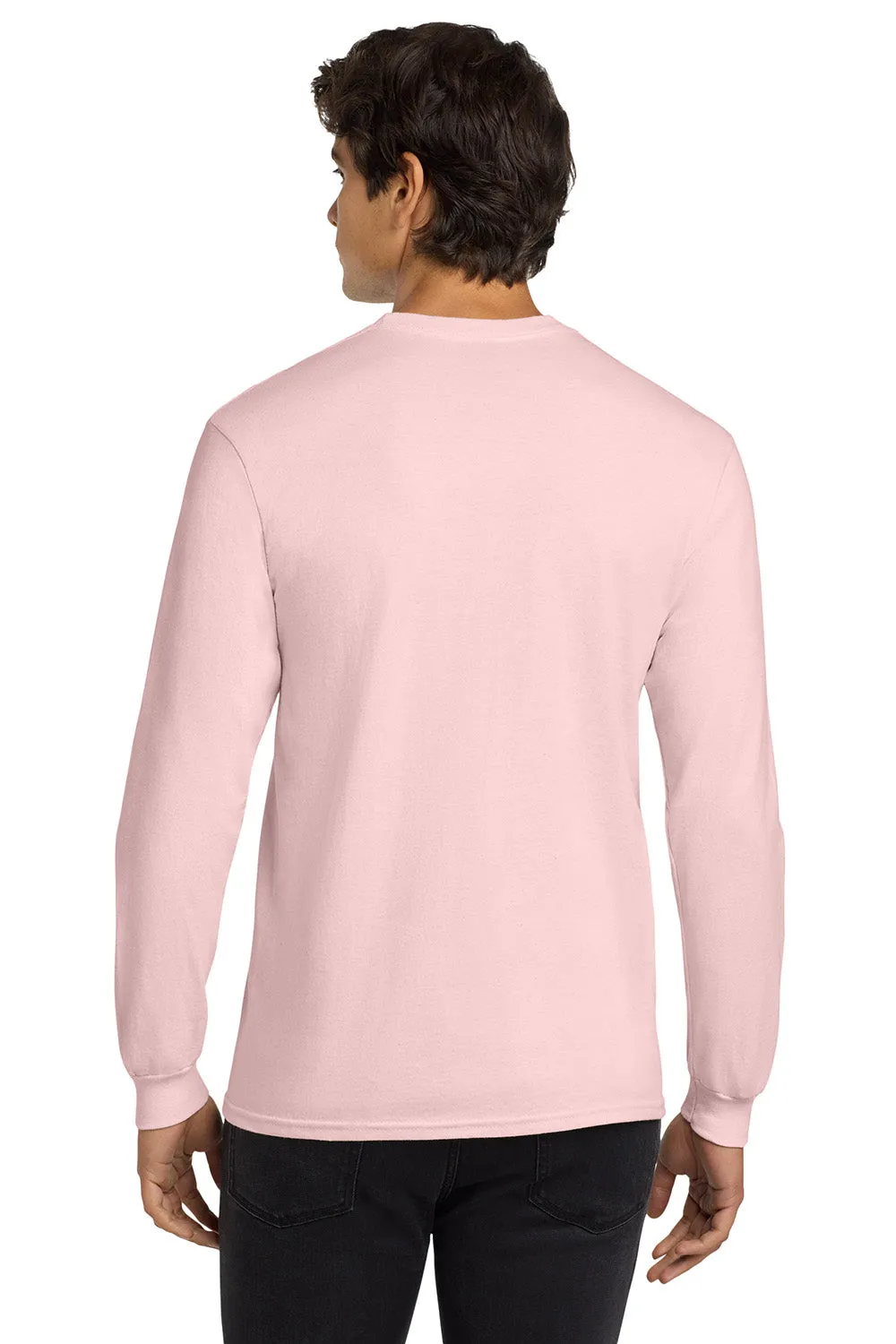 Gildan Mens Ultra Long Sleeve Crewneck T-Shirt - Light Pink