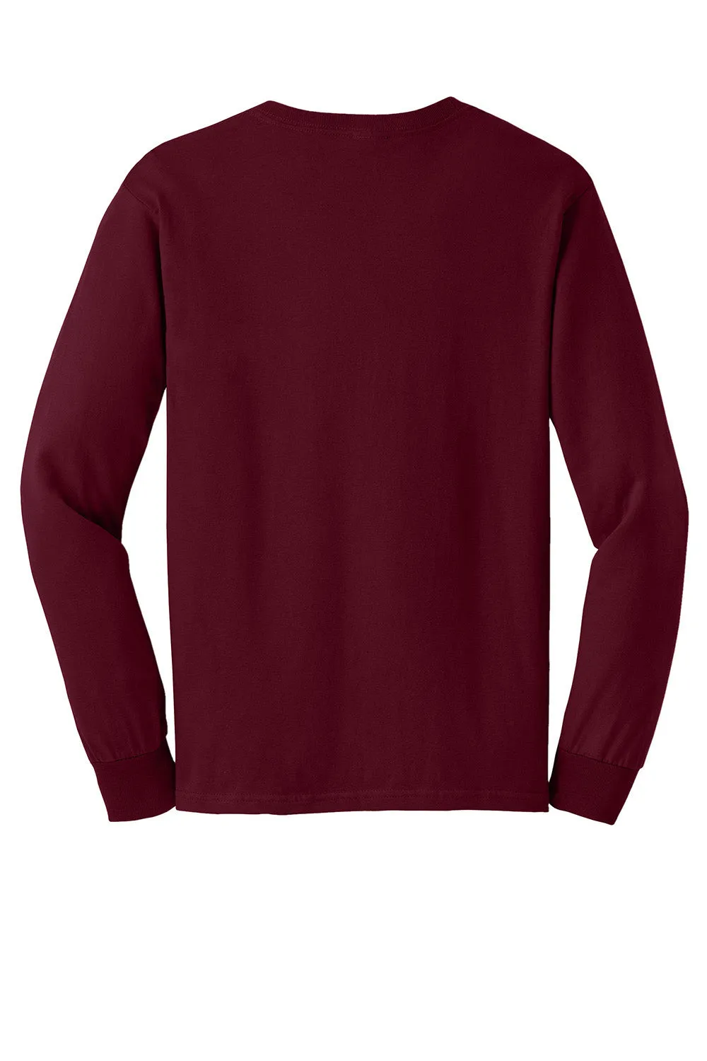 Gildan Mens Ultra Long Sleeve Crewneck T-Shirt - Maroon