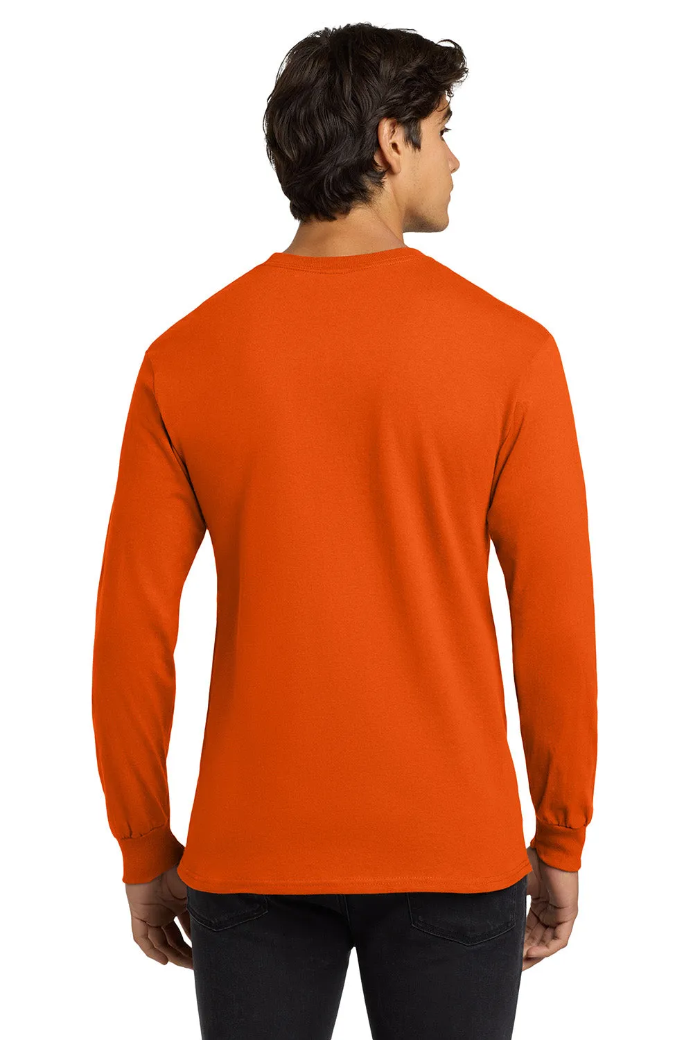 Gildan Mens Ultra Long Sleeve Crewneck T-Shirt - Orange