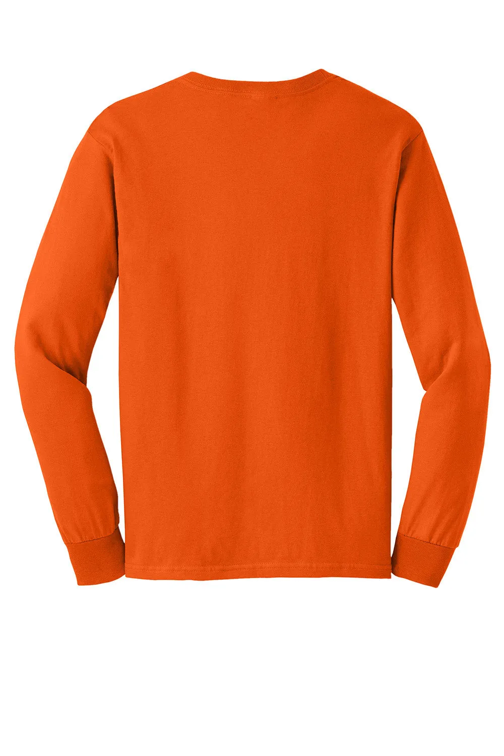 Gildan Mens Ultra Long Sleeve Crewneck T-Shirt - Orange