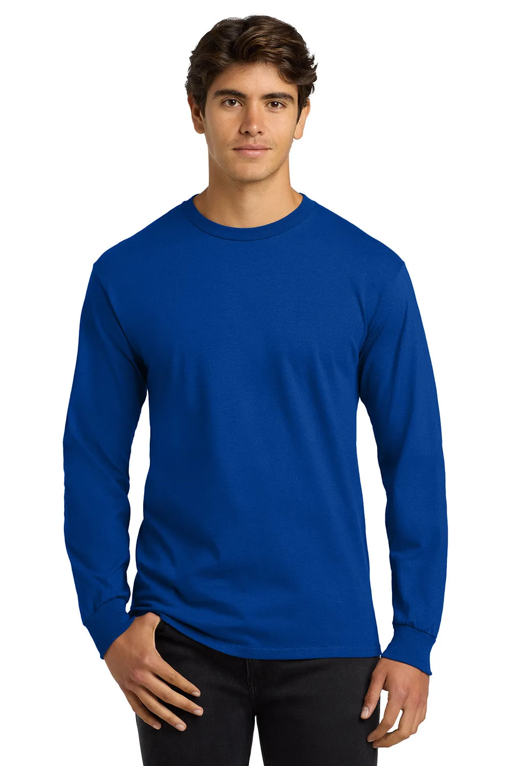 Gildan Mens Ultra Long Sleeve Crewneck T-Shirt - Royal Blue
