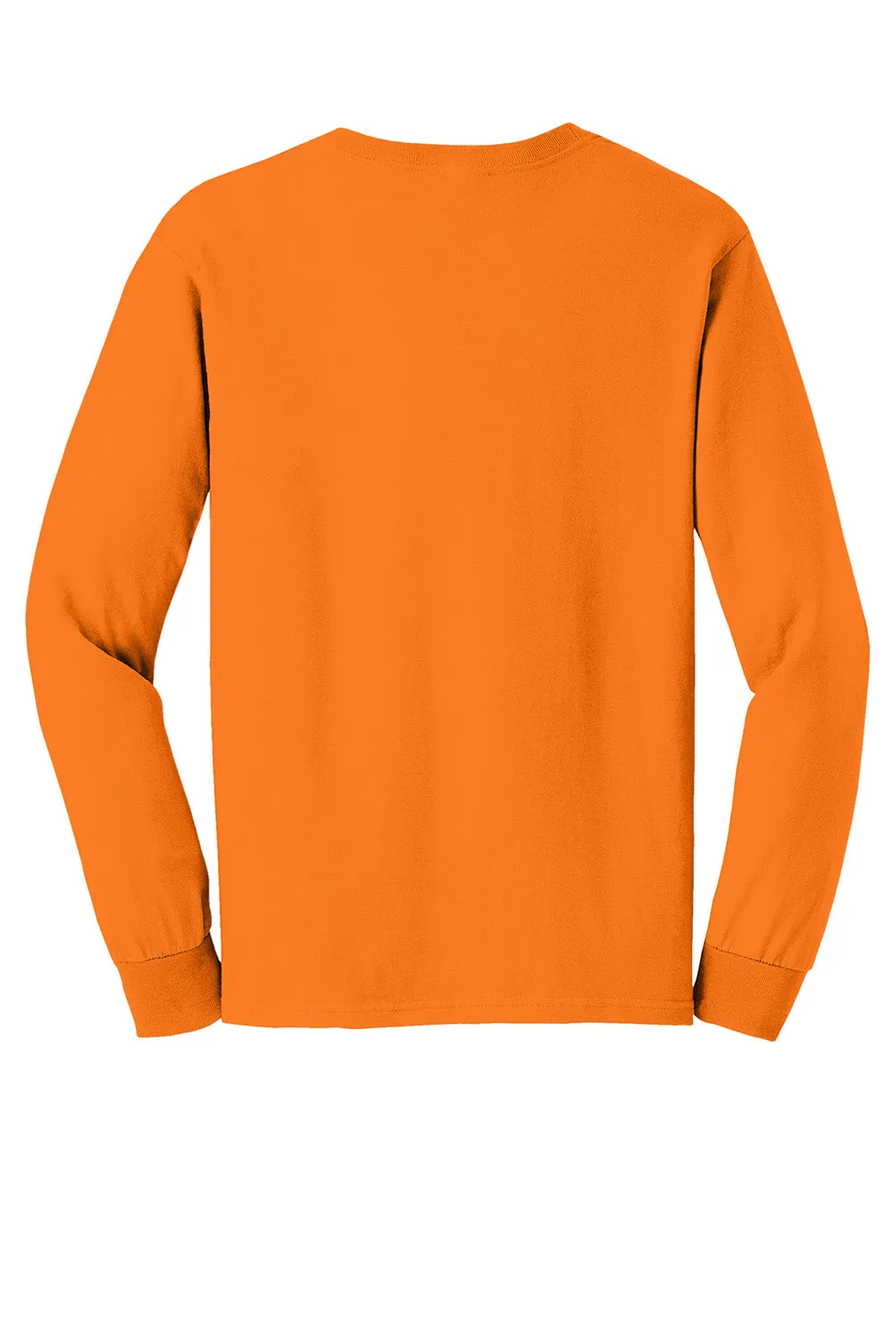 Gildan Mens Ultra Long Sleeve Crewneck T-Shirt - Safety Orange