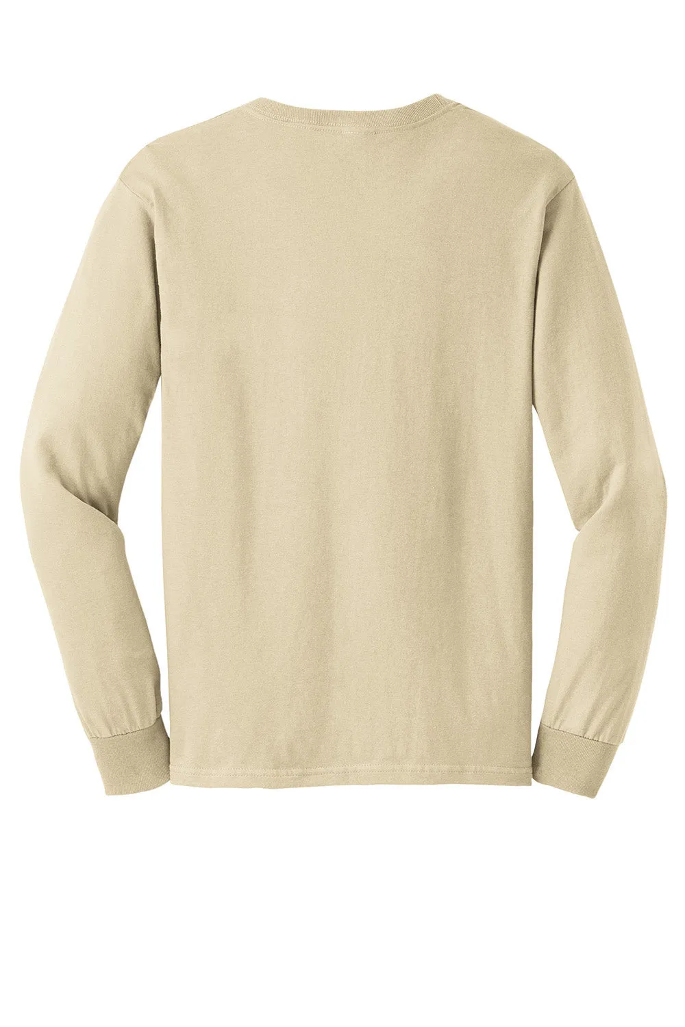 Gildan Mens Ultra Long Sleeve Crewneck T-Shirt - Sand