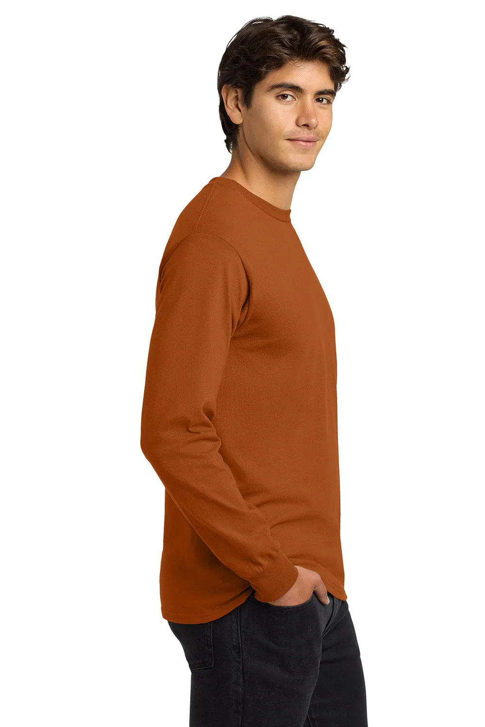 Gildan Mens Ultra Long Sleeve Crewneck T-Shirt - Texas Orange