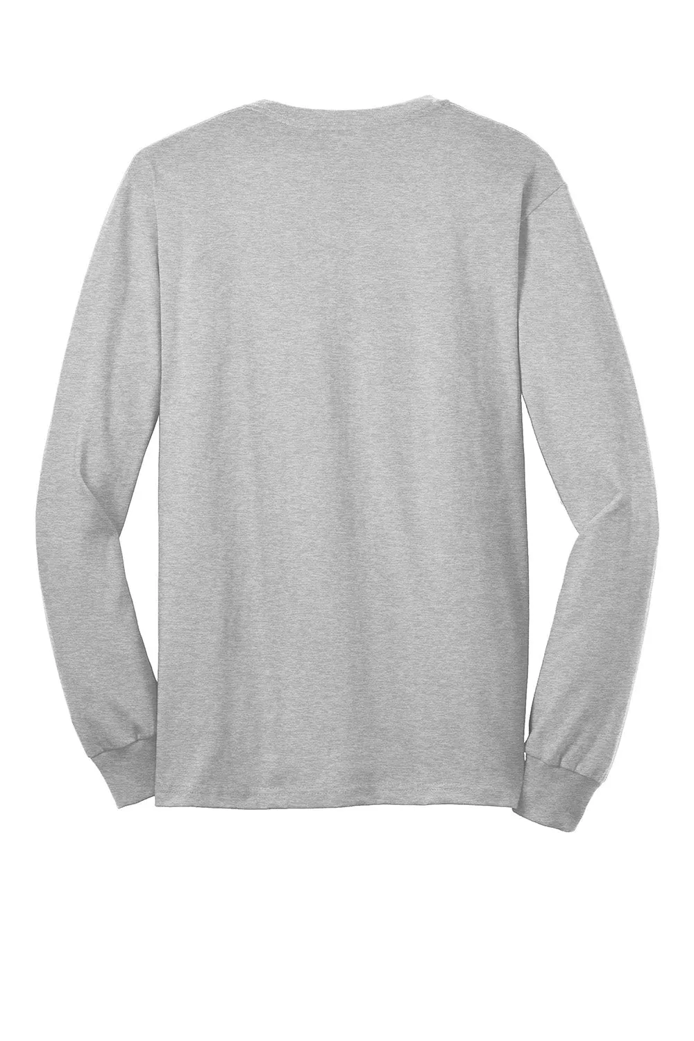 Gildan Mens Ultra Long Sleeve Crewneck T-Shirt w/ Pocket - Sport Grey