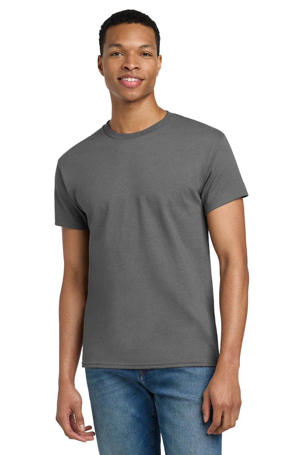 Gildan Mens Ultra Short Sleeve Crewneck T-Shirt - Charcoal Grey