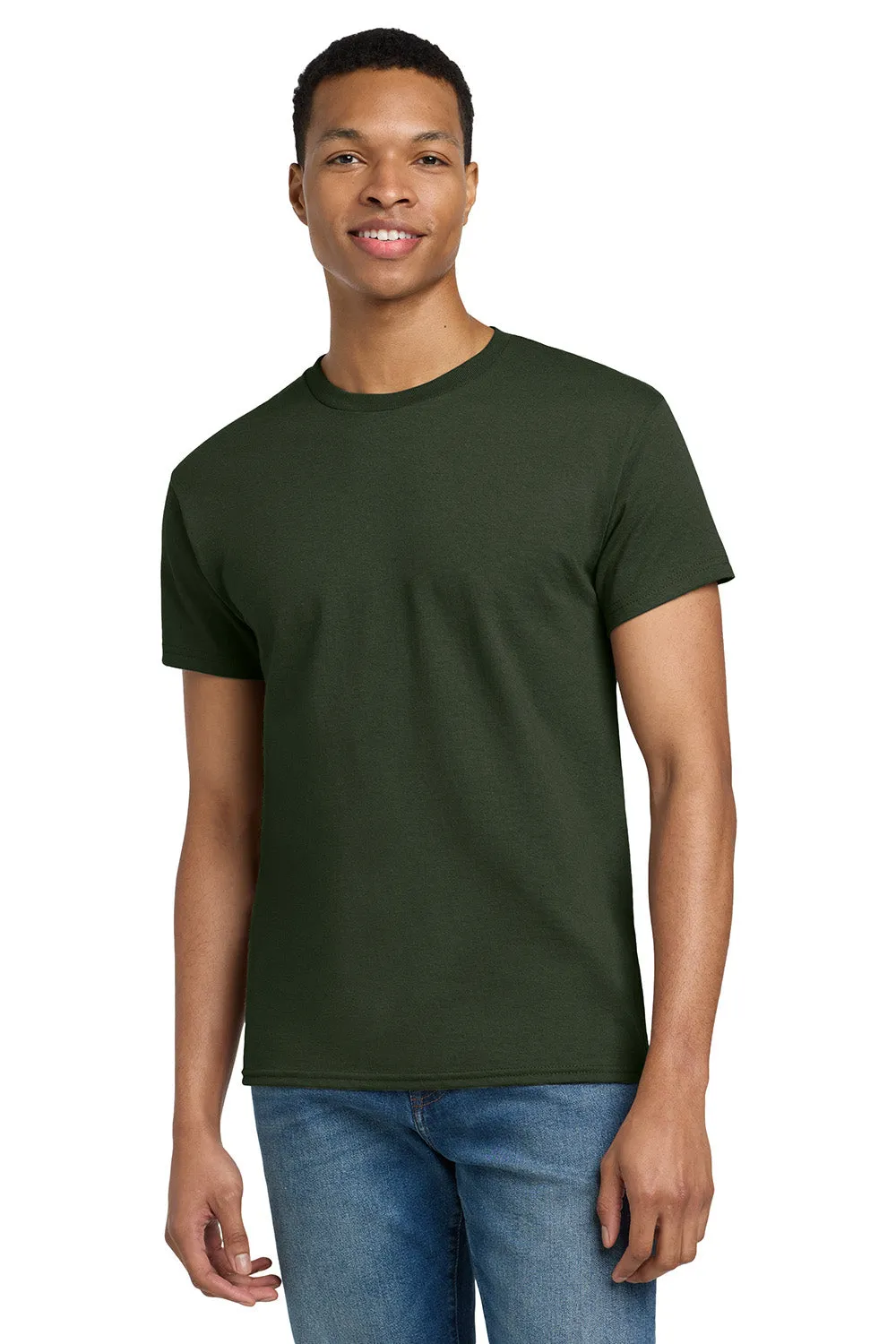 Gildan Mens Ultra Short Sleeve Crewneck T-Shirt - Forest Green