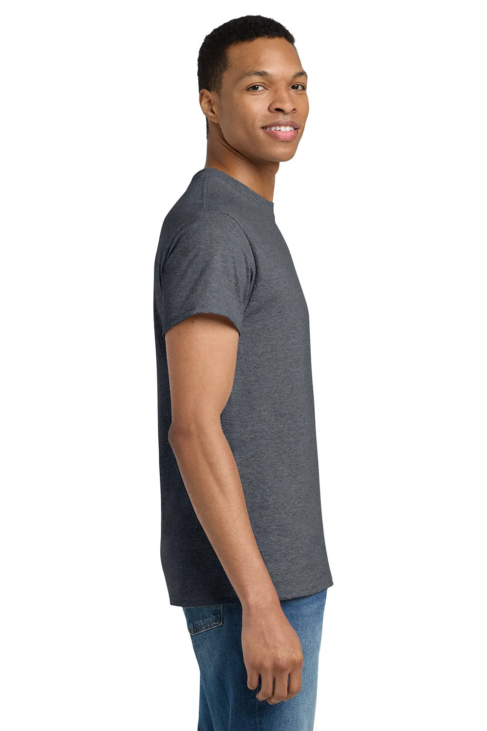 Gildan Mens Ultra Short Sleeve Crewneck T-Shirt - Heather Dark Grey