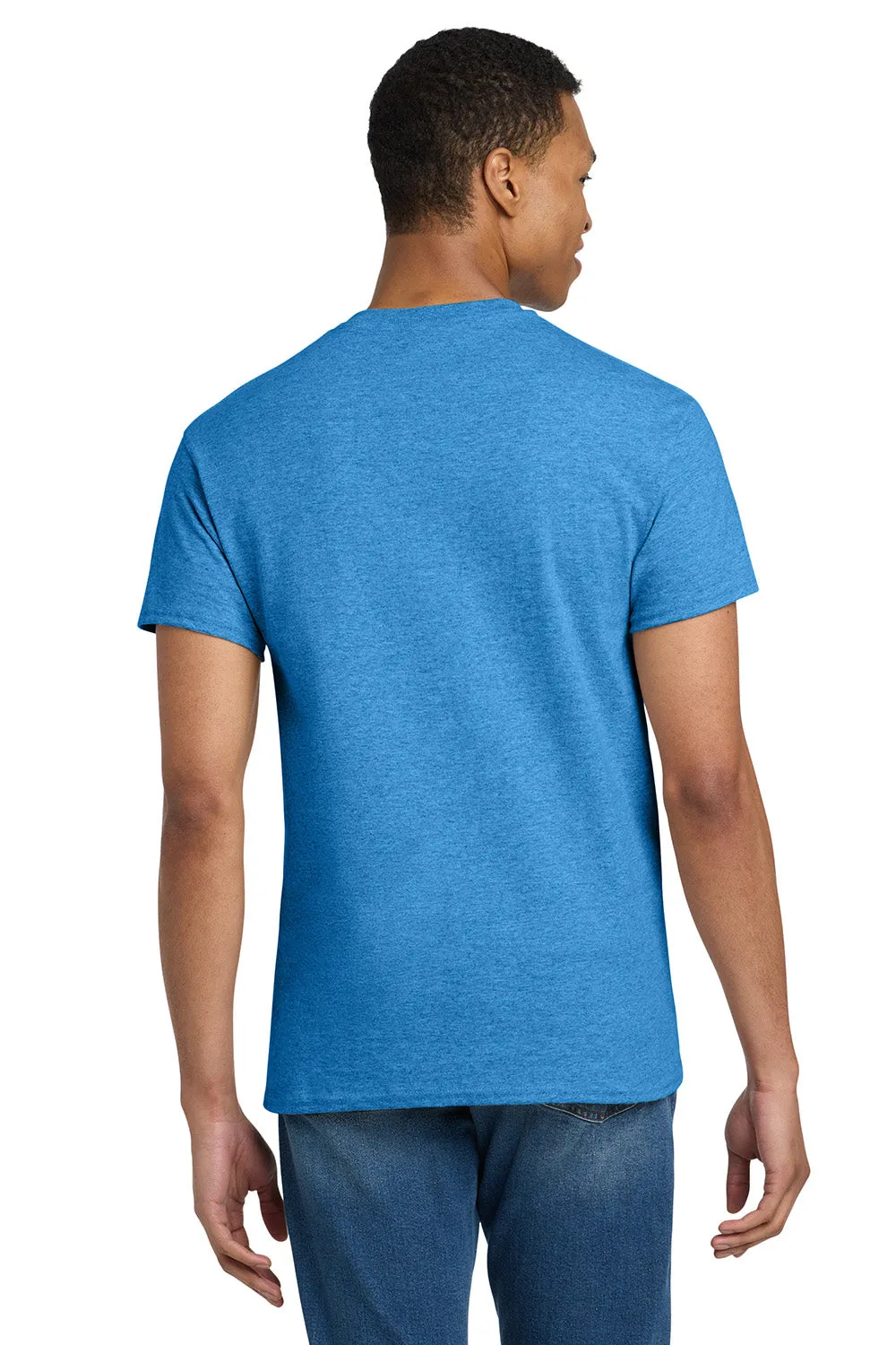 Gildan Mens Ultra Short Sleeve Crewneck T-Shirt - Heather Sapphire Blue