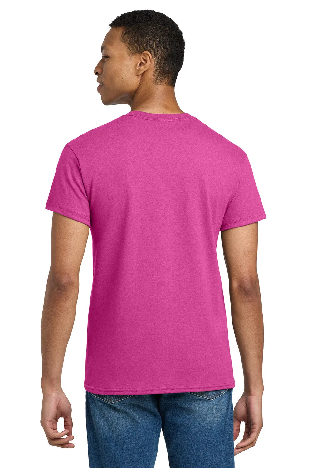 Gildan Mens Ultra Short Sleeve Crewneck T-Shirt - Heliconia Pink