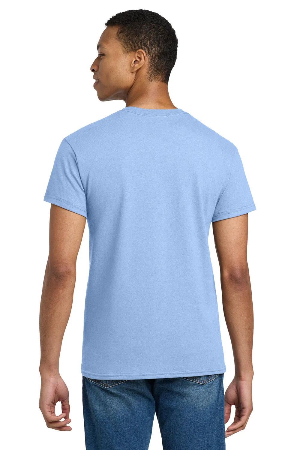 Gildan Mens Ultra Short Sleeve Crewneck T-Shirt - Light Blue