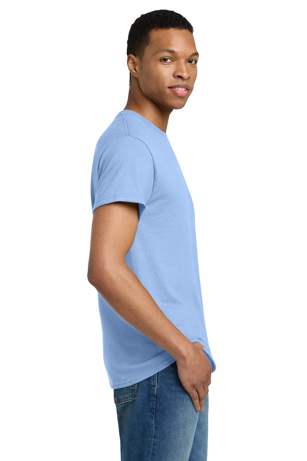 Gildan Mens Ultra Short Sleeve Crewneck T-Shirt - Light Blue