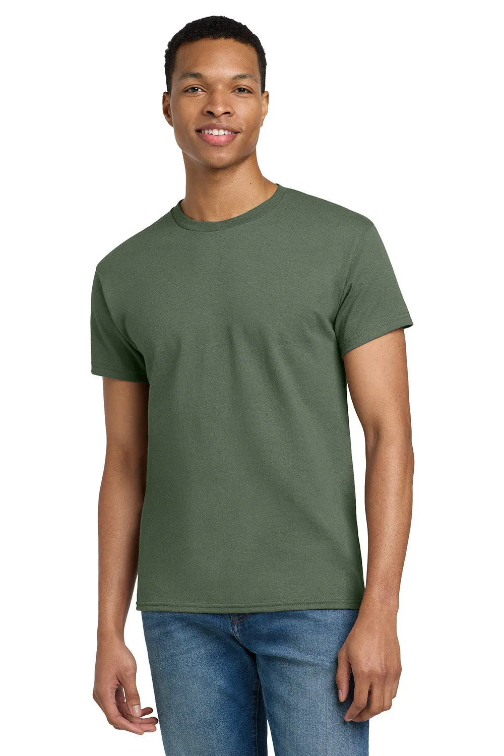 Gildan Mens Ultra Short Sleeve Crewneck T-Shirt - Military Green