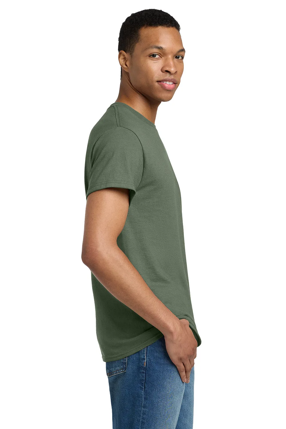Gildan Mens Ultra Short Sleeve Crewneck T-Shirt - Military Green