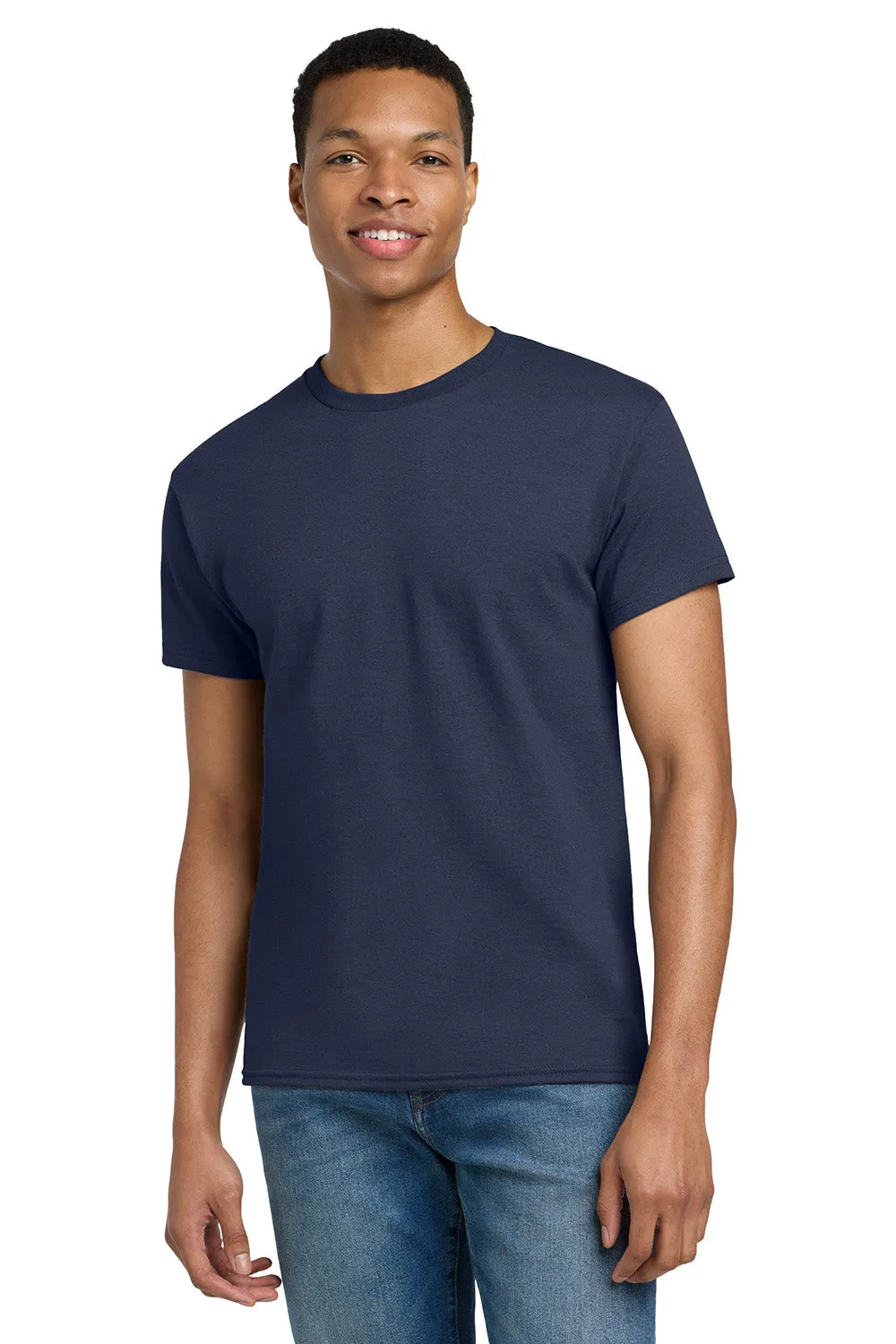 Gildan Mens Ultra Short Sleeve Crewneck T-Shirt - Navy Blue