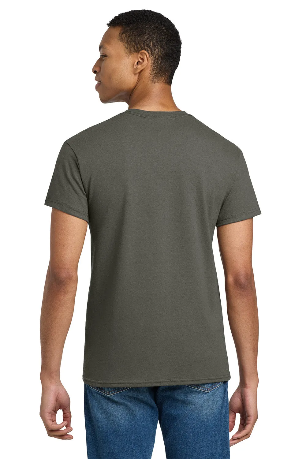 Gildan Mens Ultra Short Sleeve Crewneck T-Shirt - Olive Green