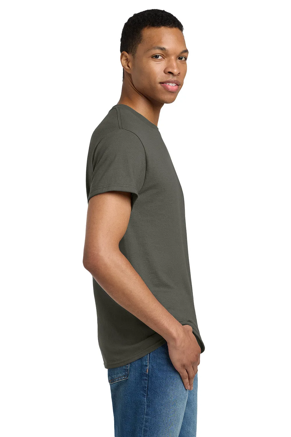 Gildan Mens Ultra Short Sleeve Crewneck T-Shirt - Olive Green