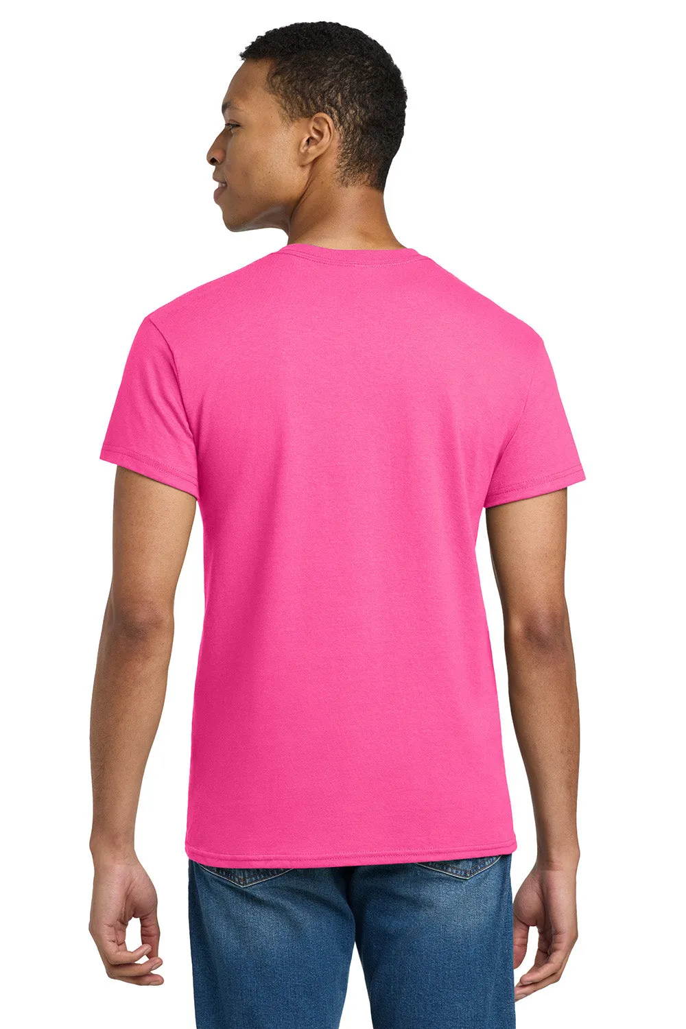 Gildan Mens Ultra Short Sleeve Crewneck T-Shirt - Safety Pink