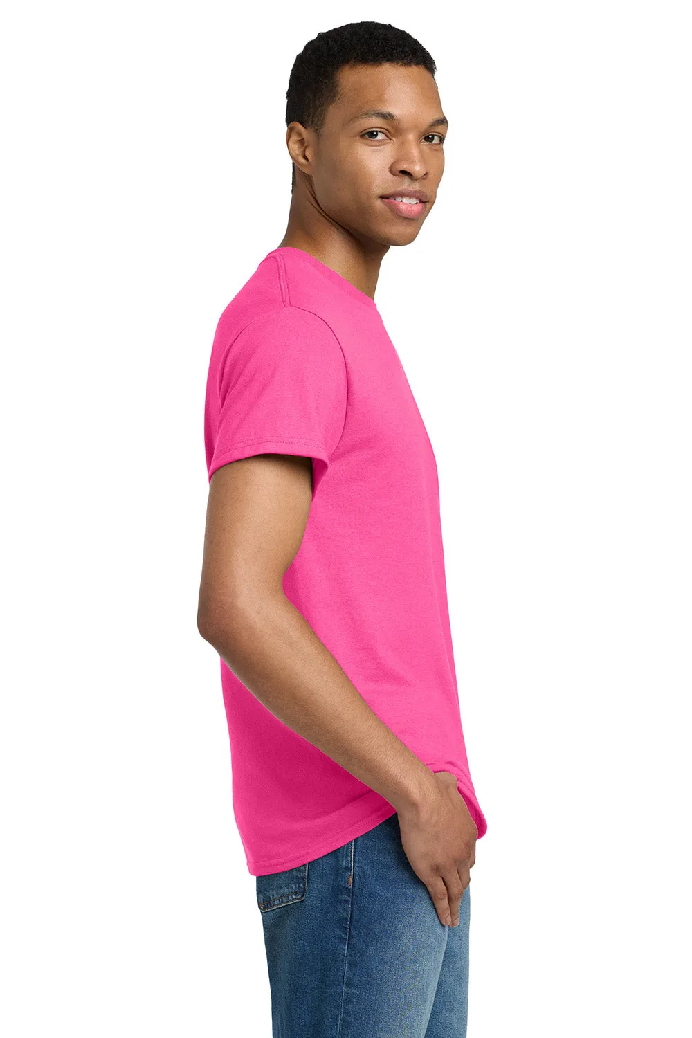 Gildan Mens Ultra Short Sleeve Crewneck T-Shirt - Safety Pink